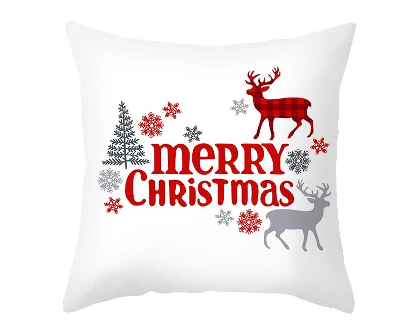 Avelena | Weihnachtskissenbezug – Festliches Santa- und Elchdesign für Weihnachtsdekoration & Perfektes Neujahrsgeschenk