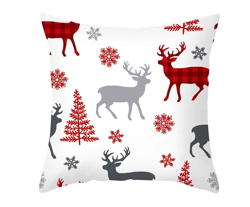 Avelena | Weihnachtskissenbezug – Festliches Santa- und Elchdesign für Weihnachtsdekoration & Perfektes Neujahrsgeschenk