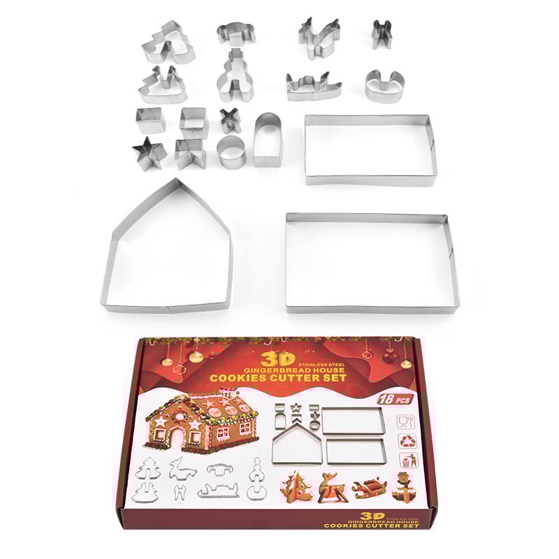 Avelena | Weihnachten Edelstahl 3D Ausstechform (18 Stück)