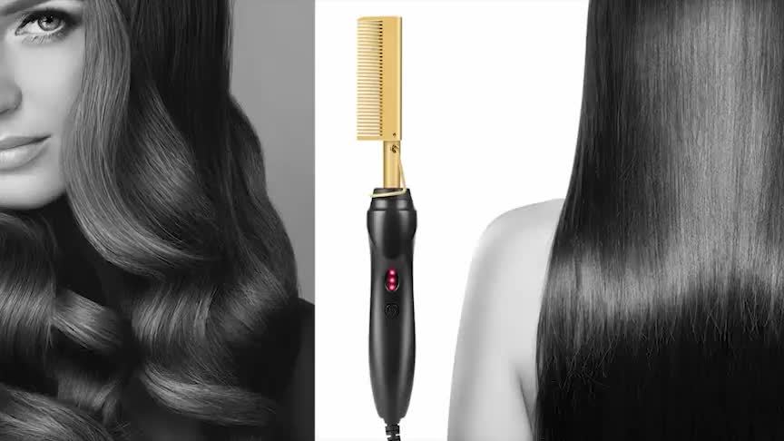 Avelena | WaveLine | Schnell erhitzender Glatt- und Lockenkamm für alle Haartypen