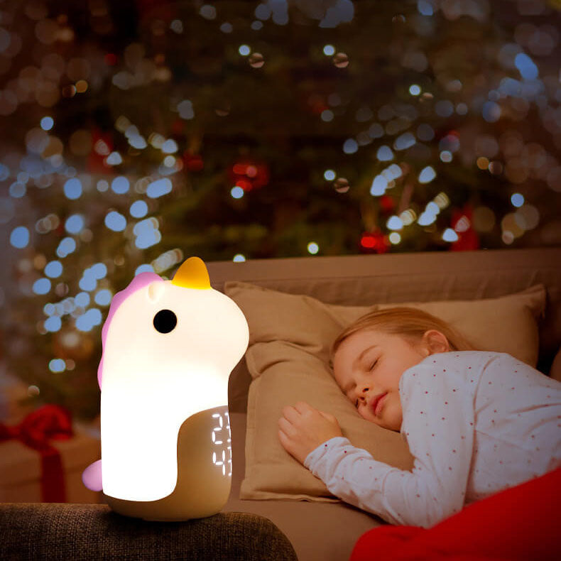 Avelena | Unilora DreamLight Wecker | Einhorn Design | Timer & LED Nachtlicht | Kinderzimmer-Deko