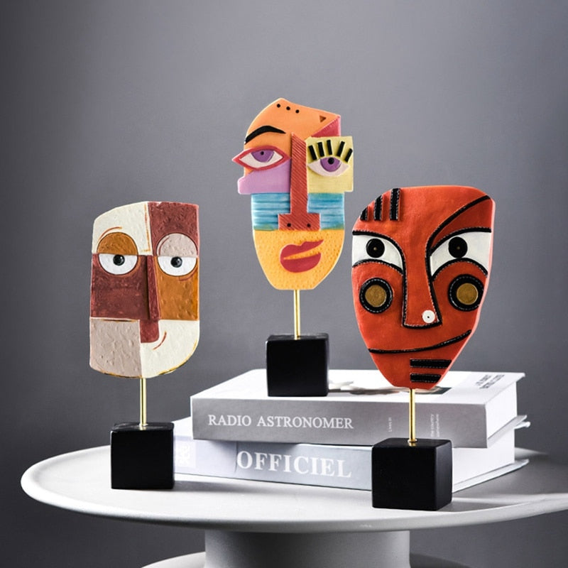 Avelena | Abstract Pop Art Gesicht Home Skulptur