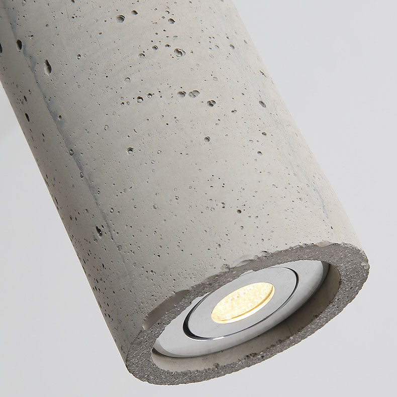 Avelena | StoneCast Industrielle Zylinder-Pendelleuchte aus Beton | 1 Licht | Glatte oder Raue Oberfläche