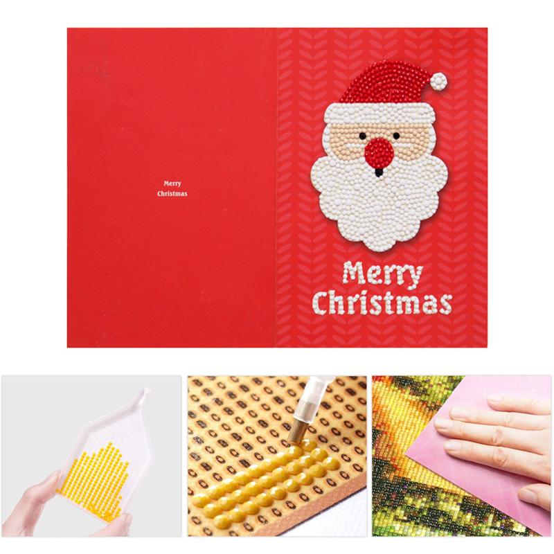Avelena | Weihnachtskarte mit künstlicher Diamant(ein Set von 8 Modellen)