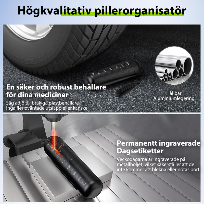 Avelena | 7-Tage tragbare Pillendose für Reisen