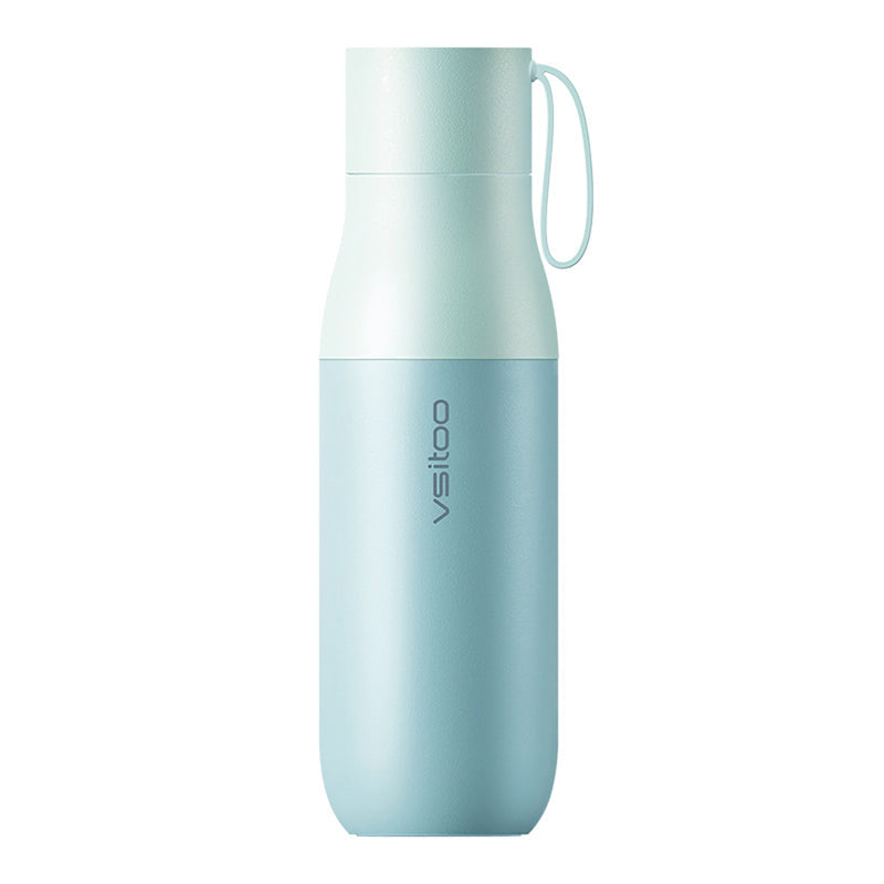 Avelena | 450ml Smart-Wasserflasche, mit 24-Stunden-Isolierung, Temperaturanzeige, Wasserqualitätsprüfung und magnetischem Laden, für Zuhause, Büro, Sport und Reisen