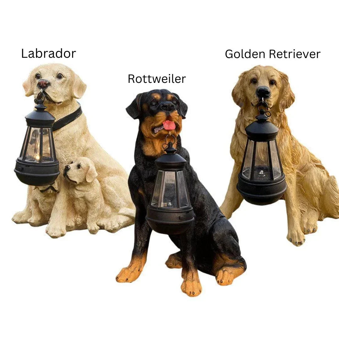 Avelena | Solar-LED Hundefigur für den Garten