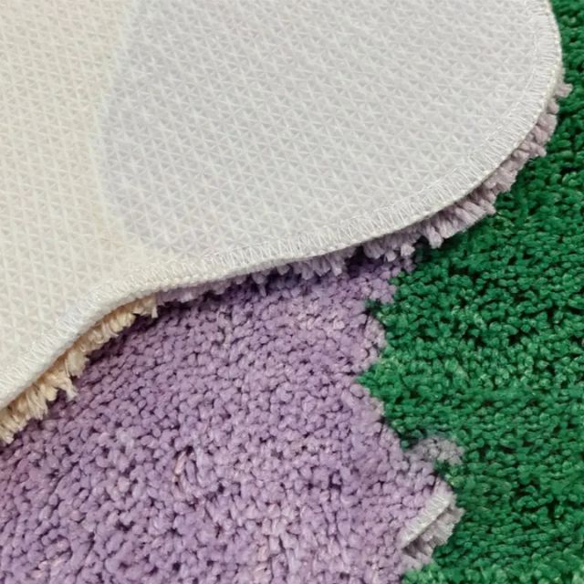 Avelena | Abstrakter Farbblock-Teppich aus Baumwoll-Polyester