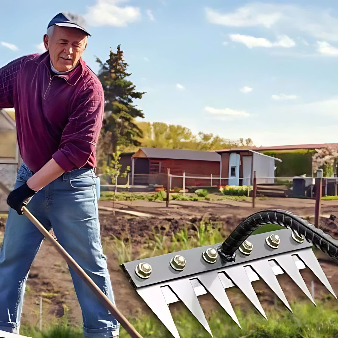 Avelena | Weed Rake | Ultra-durable steel teeth & ergonomic handle for effortless garden care
