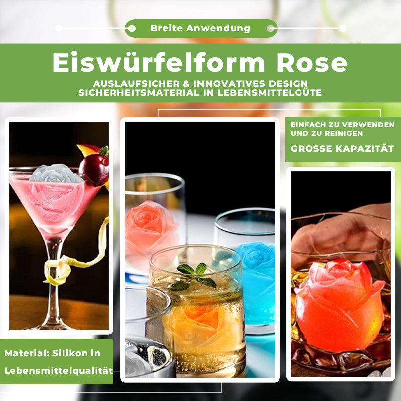 Avelena | Rosen-Eiswürfelform mit 4 Fächern