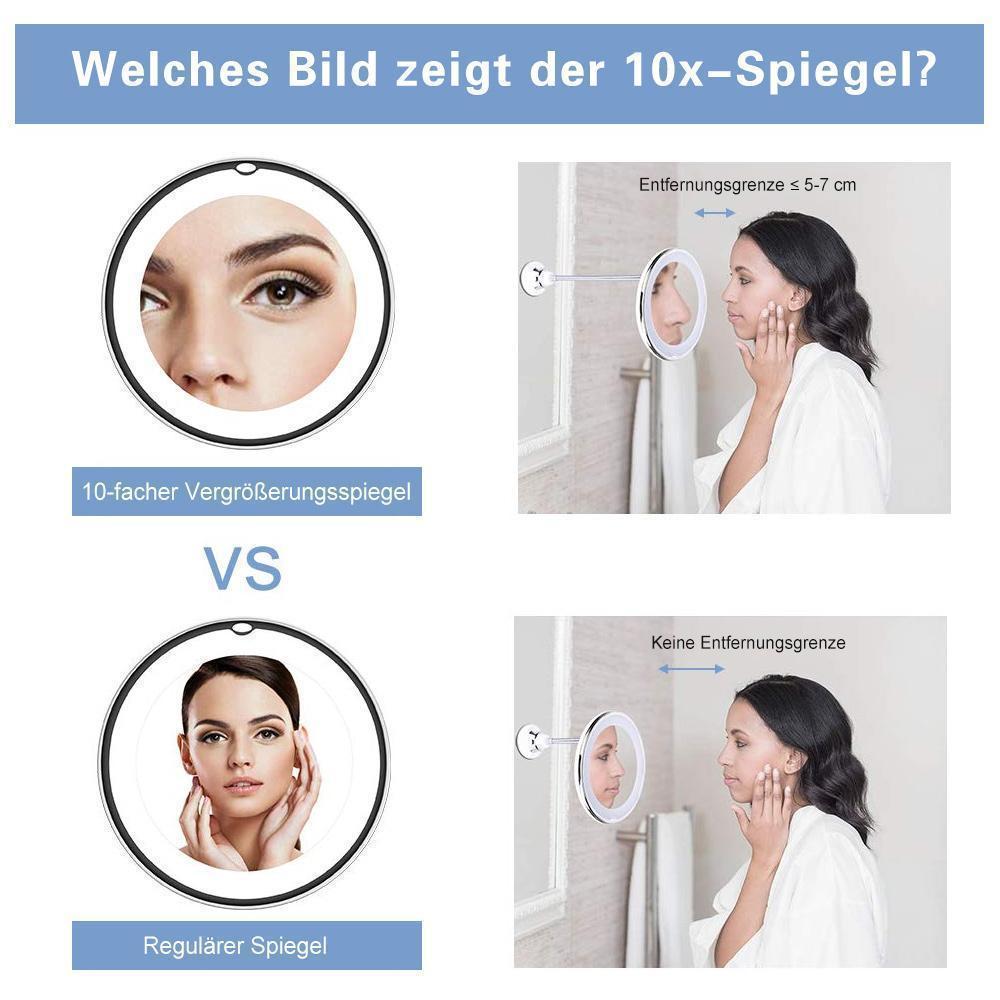Avelena | Vergrößerung-Schminkspiegel mit Licht geeignet für Schminken mit hoher Genauigkeit