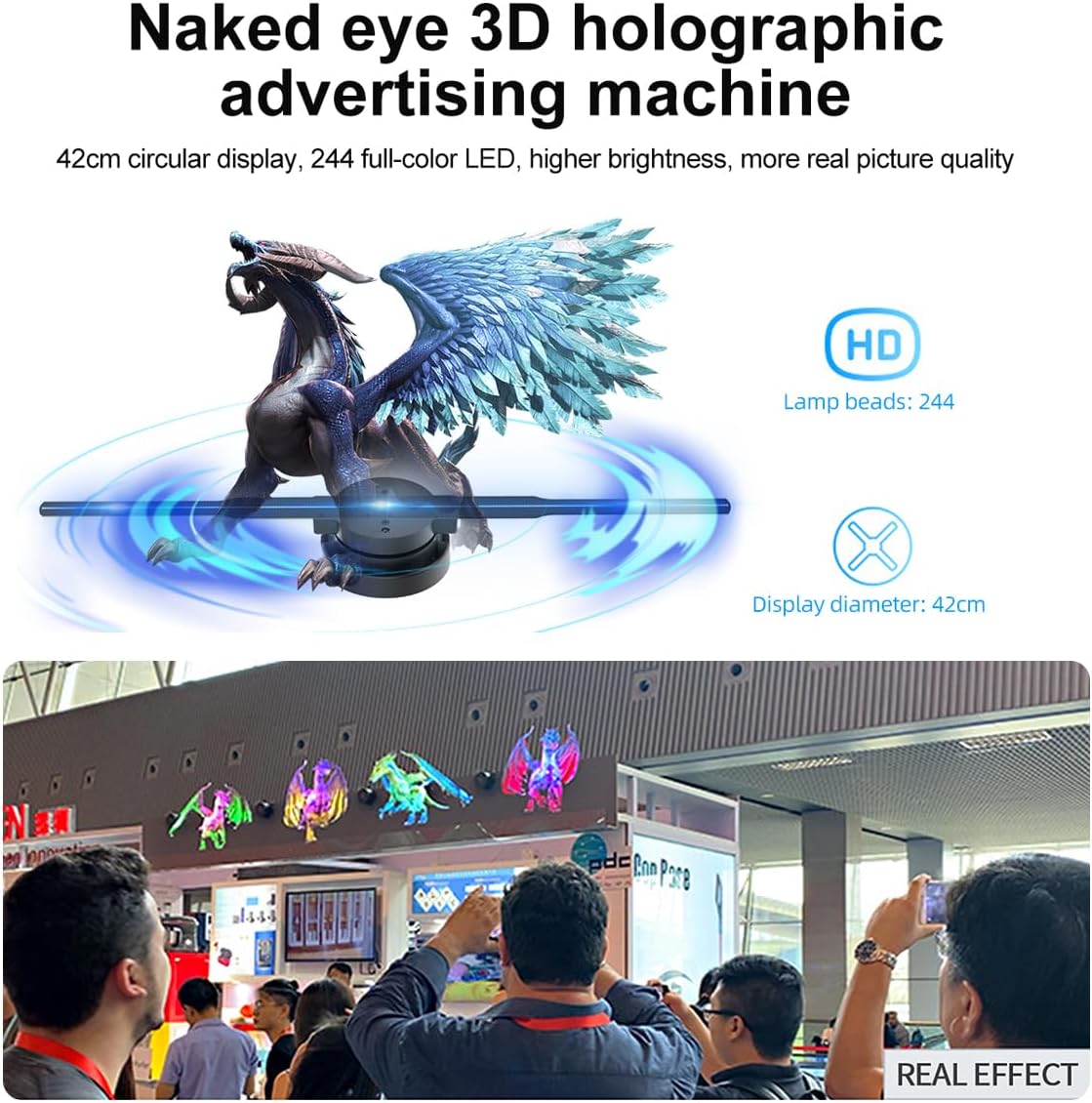 Avelena | 3D Hologramm LED Ventilator Projektor