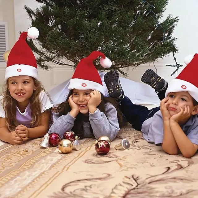 Avelena | Weihnachten Santa Hut | Singend & Tanzend | Elektrisch | Plüsch Rot | Lustige Geschenkidee & Party-Accessoire