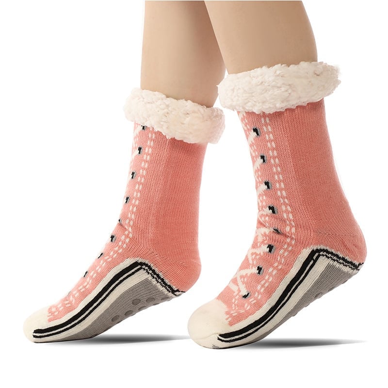Avelena | Ultra-dicke Cashmere Hausschlappen Socken (Einheitsgröße passt den meisten)