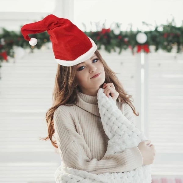 Avelena | Weihnachten Santa Hut | Singend & Tanzend | Elektrisch | Plüsch Rot | Lustige Geschenkidee & Party-Accessoire
