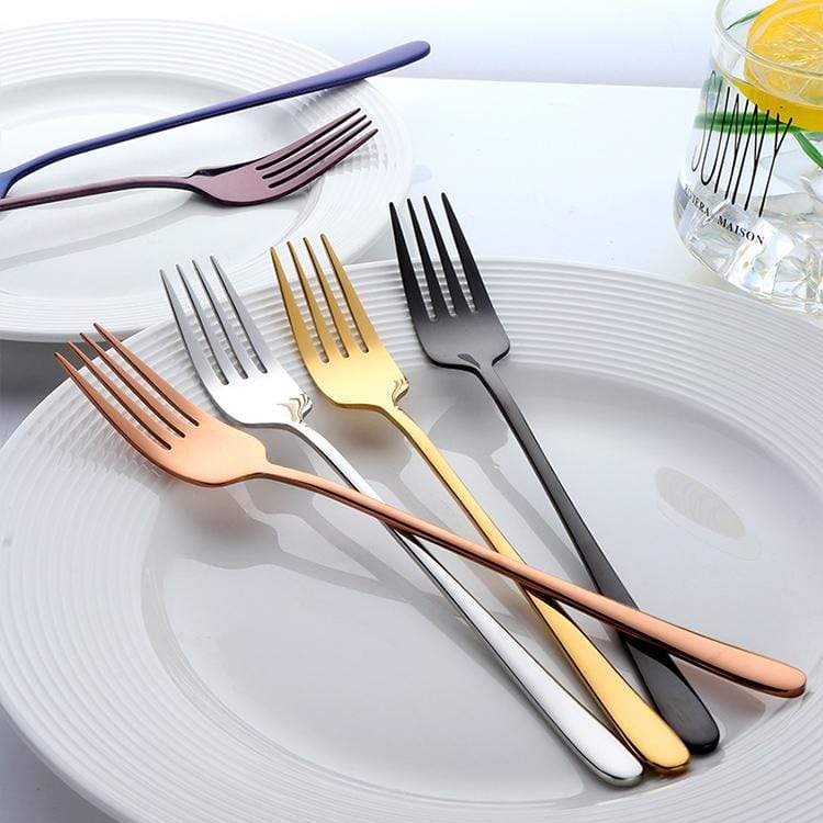 Besteckset Modern Edelstahl Tischgabeln