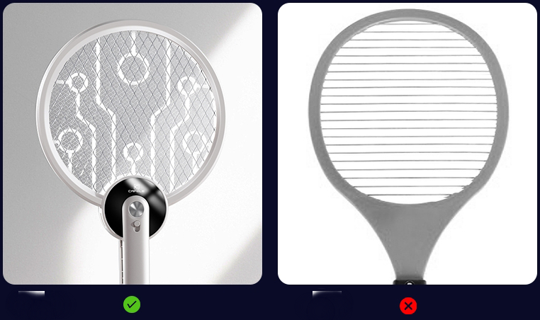 Avelena | Tragbarer faltbarer 2-in-1 elektrischer Moskito-Schläger mit ultravioletter Moskito-Fallenlampe, wiederaufladbares Design und dichtem Netz, für drinnen, draußen und im Büro