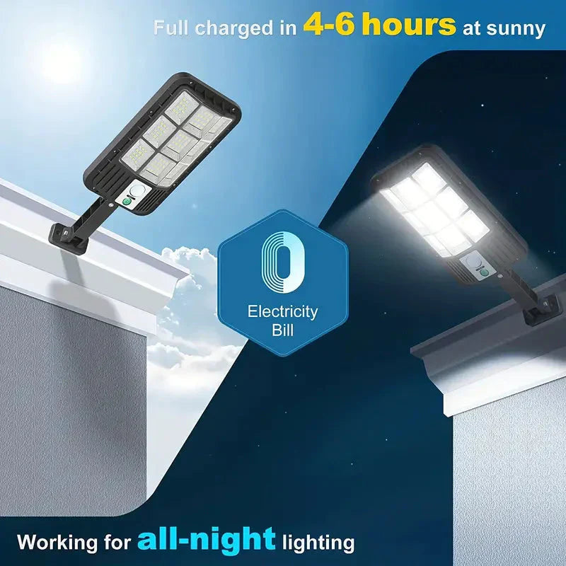 Avelena | 5000LM Solar Flutlicht Dämmerung bis Morgengrauen, Solarbetriebene Außenlichter mit Sicherheitsbewegungsmelder