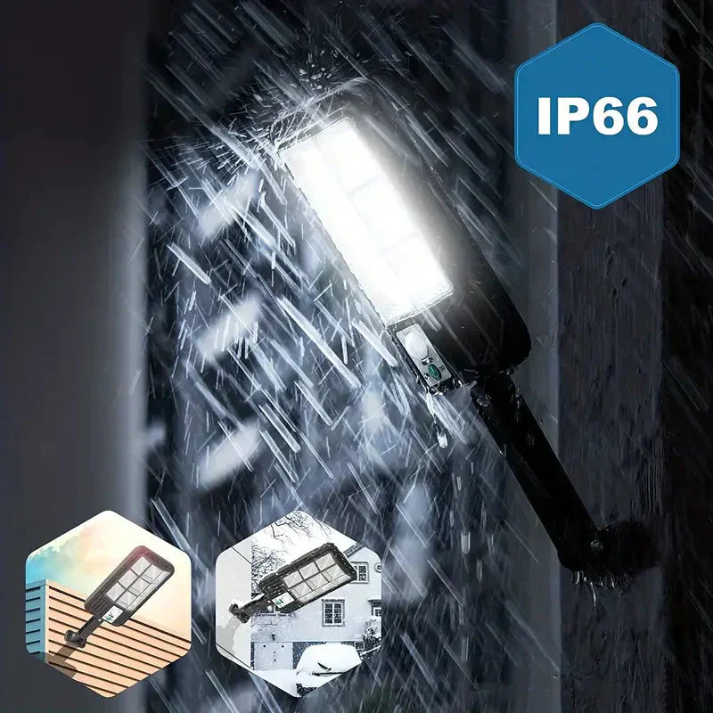 Avelena | 5000LM Solar-Flutlicht mit Bewegungsmelder | Außen-Sicherheitslicht von Dämmerung bis Morgengrauen