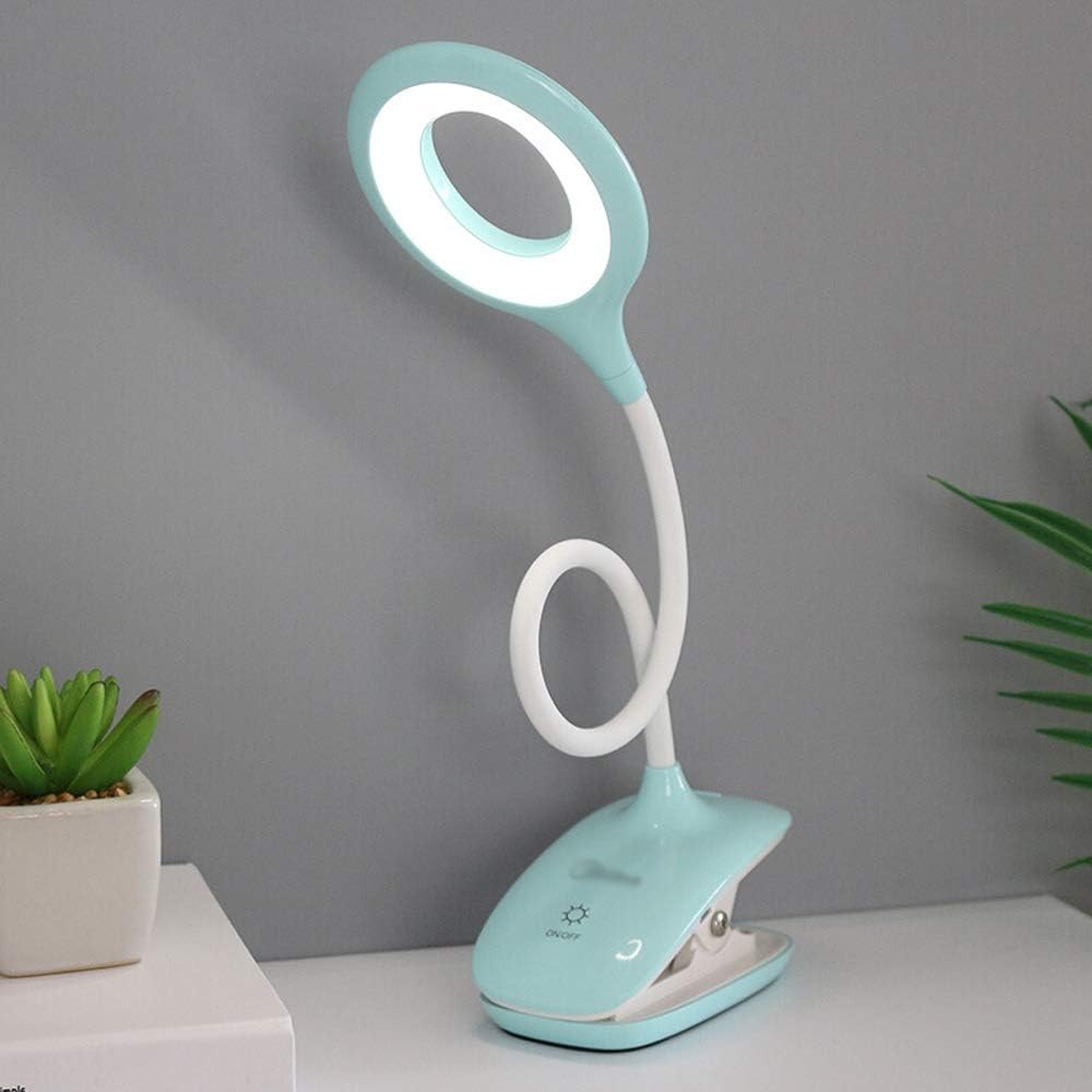Avelena | Wiederaufladbare LED Tischlampe mit Clip – Einstellbare Schreibtischleuchte für Homeoffice und Studium