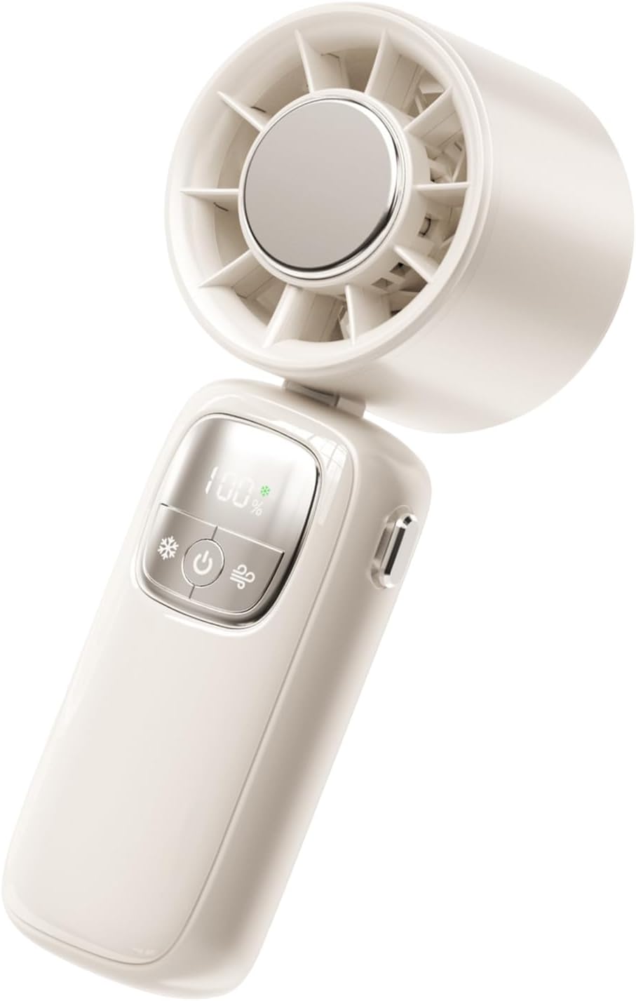 Avelena | Tragbarer faltbarer Handventilator mit LED-Anzeige 100 Geschwindigkeiten