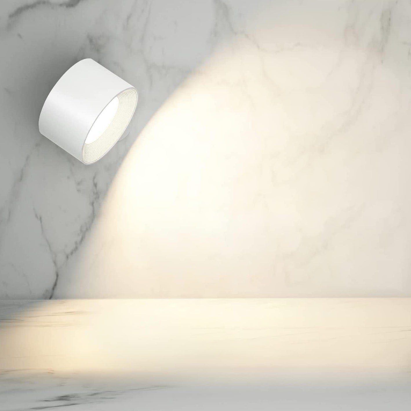 Avelena | Spotlight Kabellose Wandlampe - 360° Rotation, Dimmbar, Wiederaufladbare Wandlicht