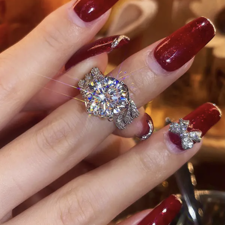 Avelena | 3-Karat Super Flash Moissanit Ring