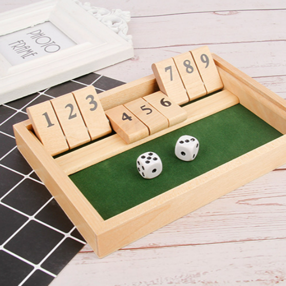Avelena | Shut The Box Spiel - Spaß Tisch Mathematikspiel für Erwachsene & Kinder
