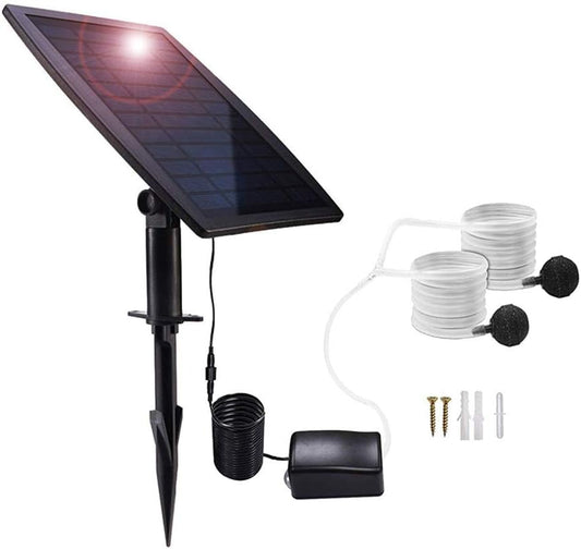 Avelena | Solar Powered Air Pump Kit 2.5W mit Schläuchen und Steinen