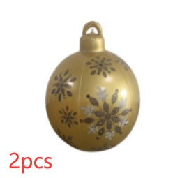Avelena | Aufblasbare Weihnachtskugel Außendekoration 60cm – Wetterbeständige PVC Weihnachtsdekoration