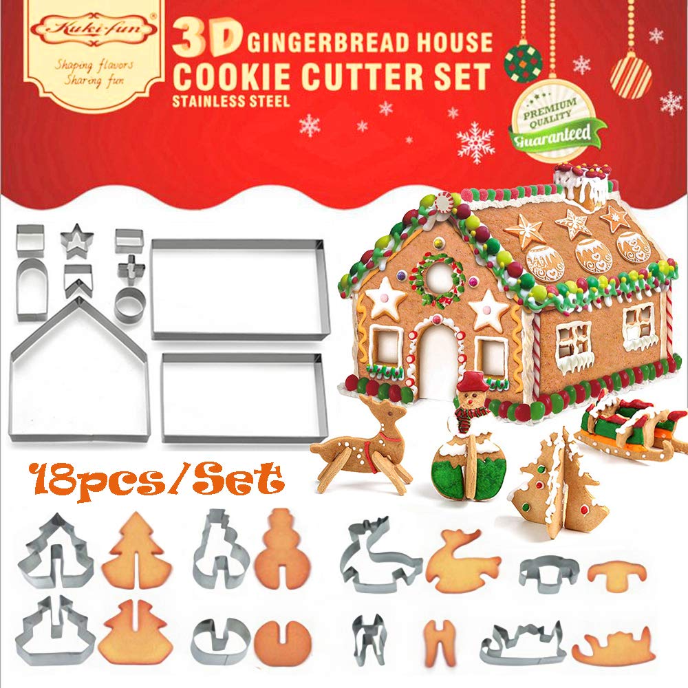 Avelena | Weihnachten Edelstahl 3D Ausstechform (18 Stück)