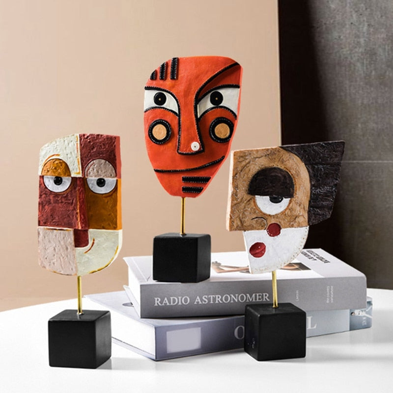 Avelena | Abstract Pop Art Gesicht Home Skulptur