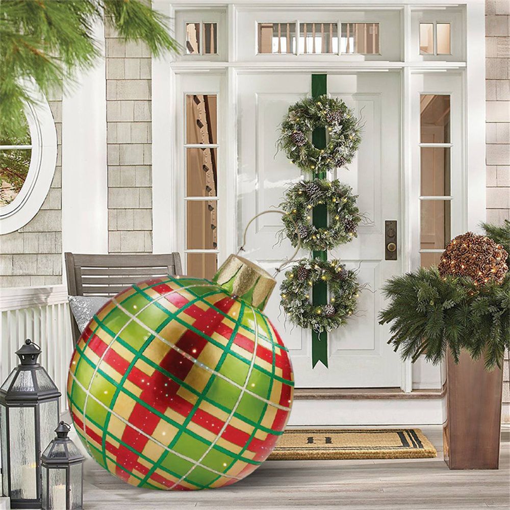 Avelena | Weihnachts Deko Kugeln aufblasbar | PVC Outdoor Kugeln | Wetterfest & Wiederverwendbar | Verschiedene Designs
