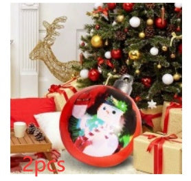 Avelena | Aufblasbare Weihnachtskugel Außendekoration 60cm – Wetterbeständige PVC Weihnachtsdekoration