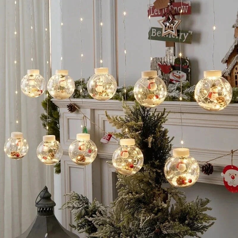 Avelena | Weihnachts-LED-Wunschball-Lichterketten-Dekorationen