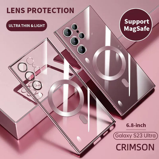 Avelena | Transparente Luxus-Beschichtung Magnetische Abdeckung für Samsung