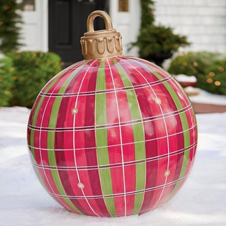 Avelena | Weihnachts Deko Kugeln aufblasbar | PVC Outdoor Kugeln | Wetterfest & Wiederverwendbar | Verschiedene Designs