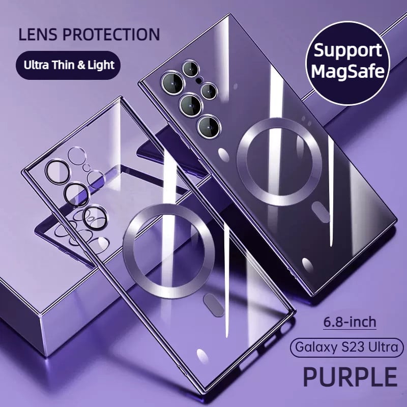 Avelena | Transparente Luxus-Beschichtung Magnetische Abdeckung für Samsung