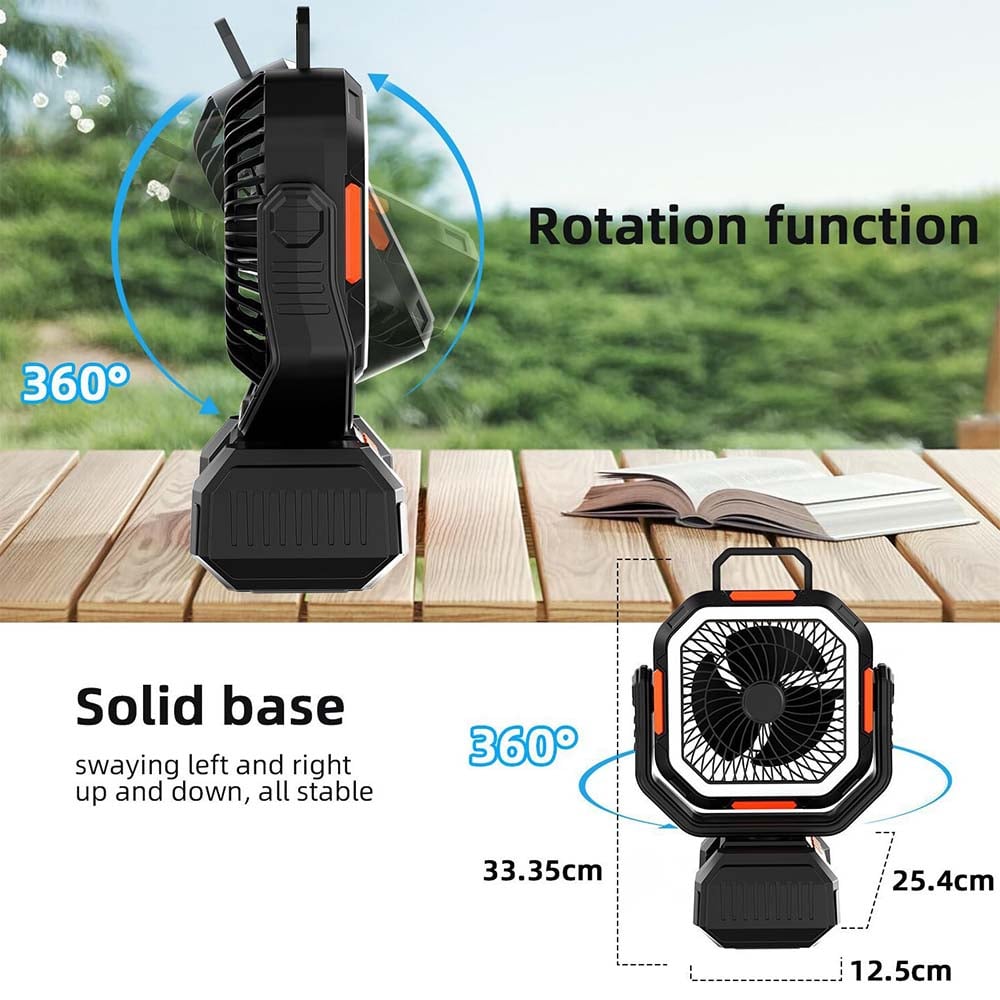 Avelena | Tragbarer wiederaufladbarer Campingventilator