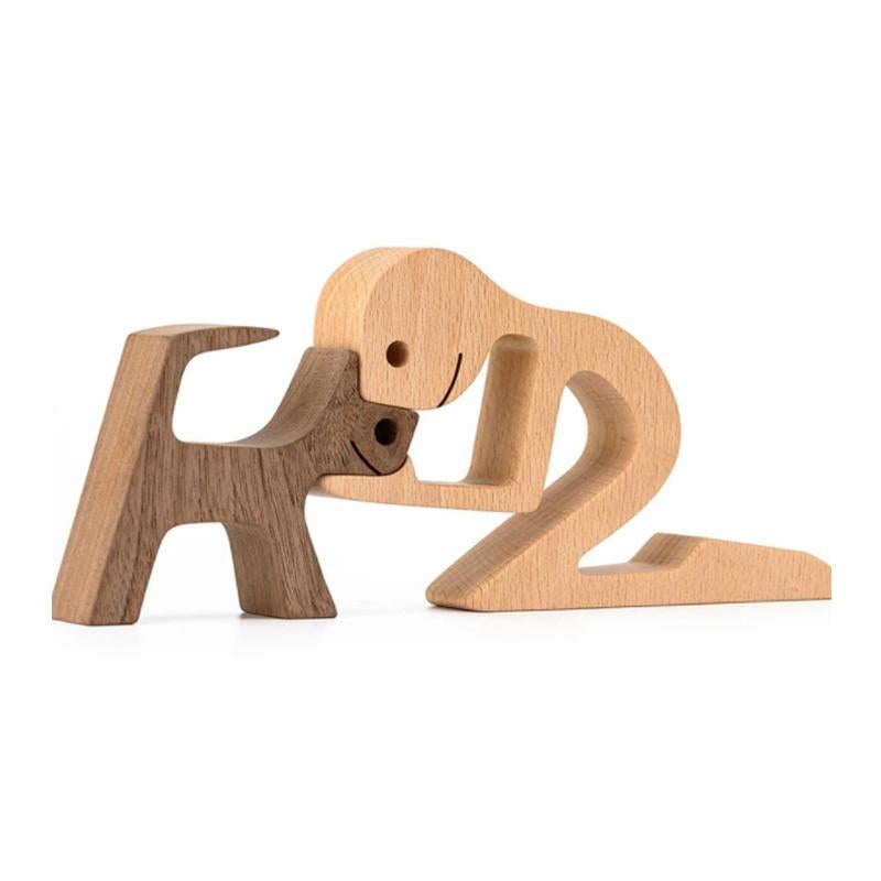 Avelena | Tierliebhaber Holzskulptur Tischdekoration