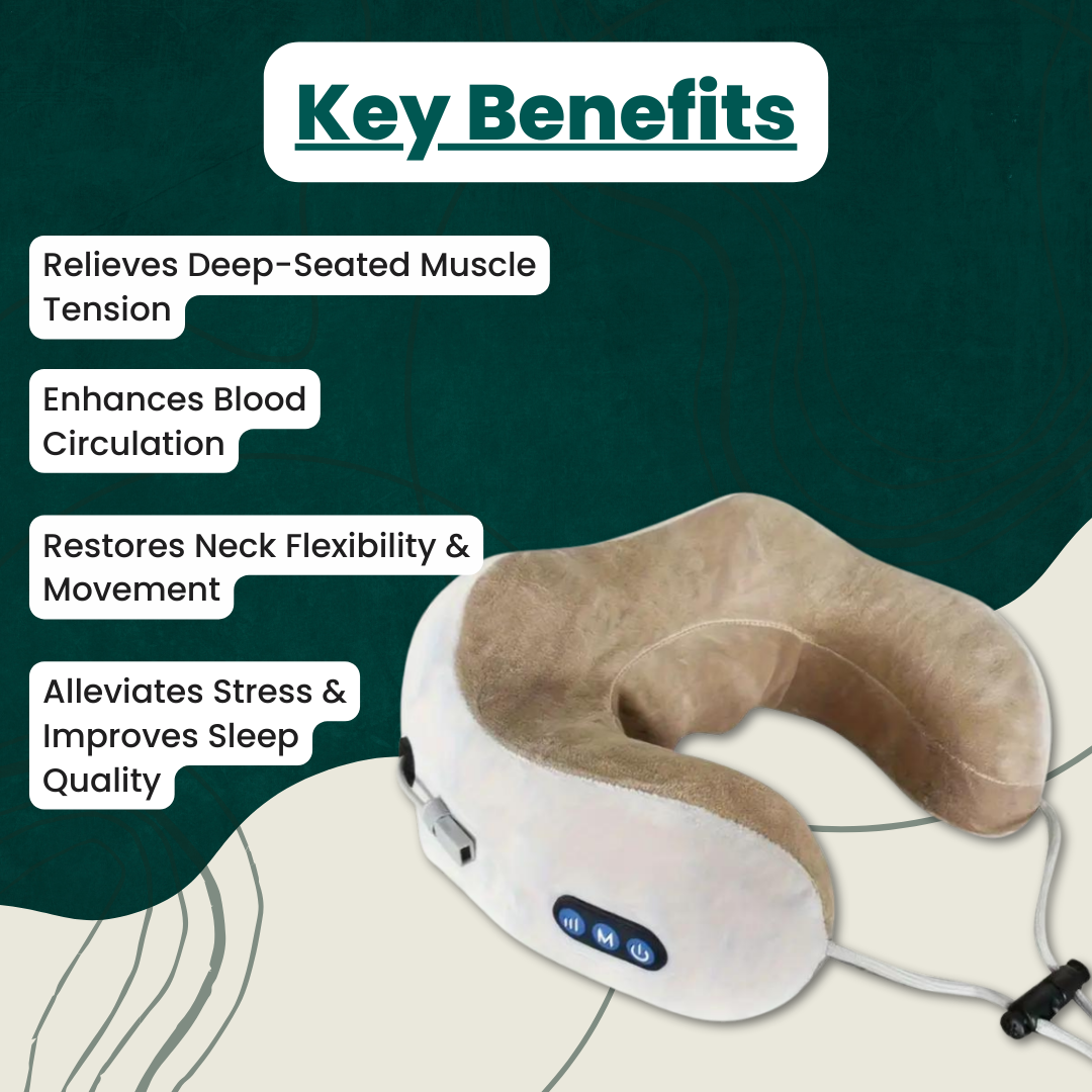 Avelena | Tragbares Nackenmassagekissen | Ergonomisches Design