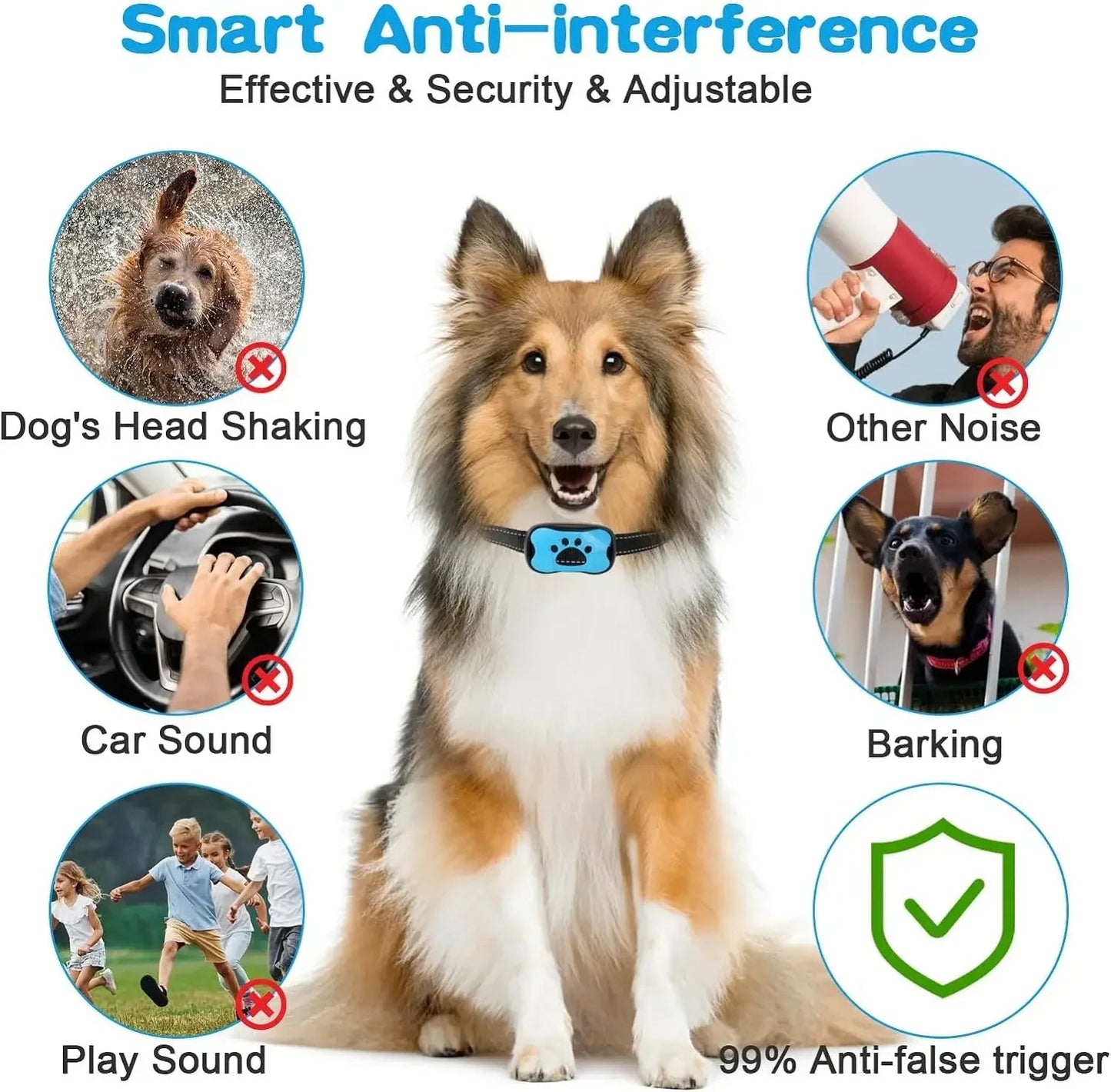 Avelena | Anti-Bell Hundehalsband – Stoppen Sie unerwünschtes Bellen mit dem BarkBuddy Vibrationstraining-Halsband für Hunde