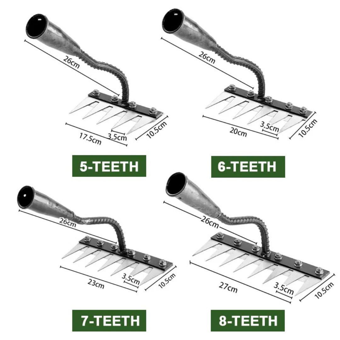Avelena | Weed Rake | Ultra-durable steel teeth & ergonomic handle for effortless garden care