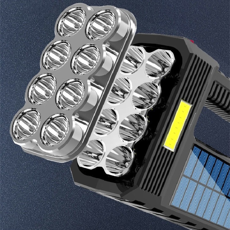 Avelena | Solar LED Taschenlampe – Wasserdichter, leistungsstarker Handstrahler mit Lithium-Batterie