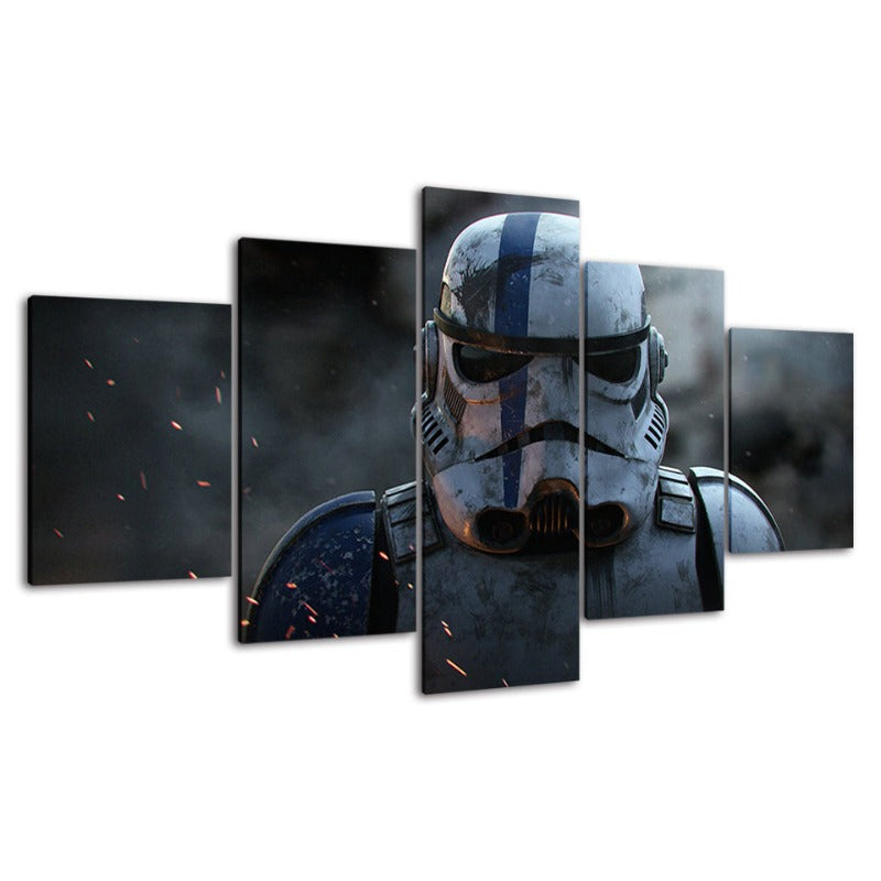 Avelena | Stormtrooper Star Wars - 5 Teile Canvas Wandkunst - Hochauflösender Druck