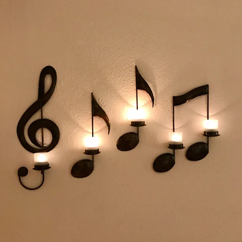 Avelena | 🎼Schwarze Musiknote Wandleuchte