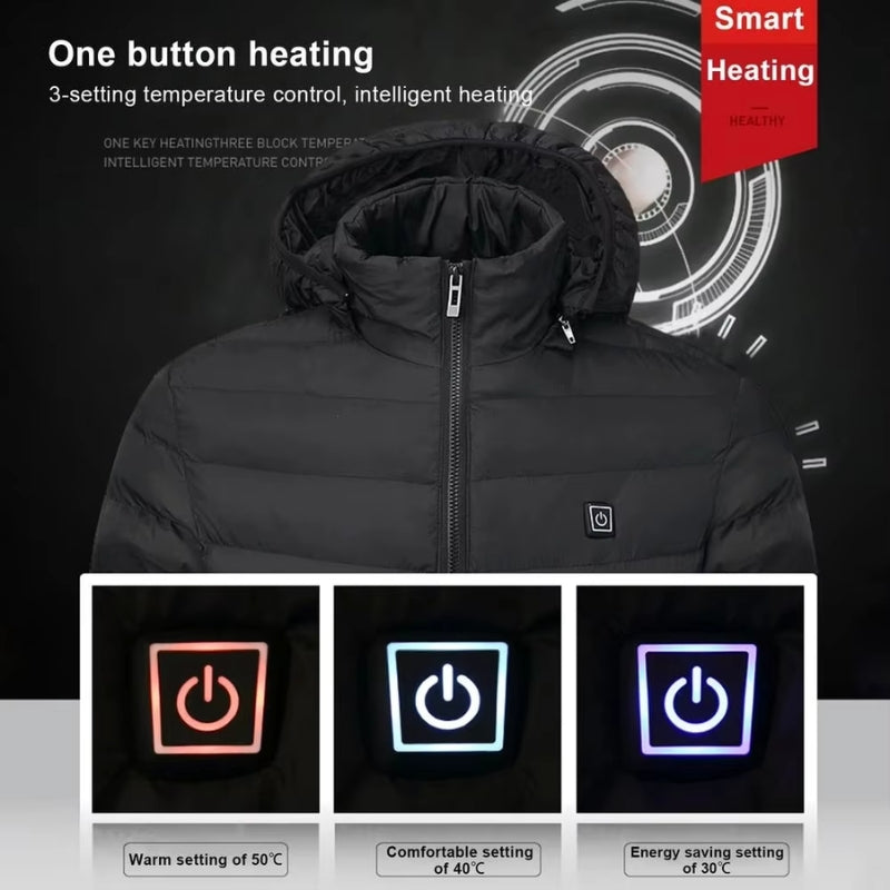 Avelena | Heated Puffer Jacket – Wiederaufladbare beheizte Jacken mit Batteriepack, bester beheizter Wintermantel für Männer & Frauen UK