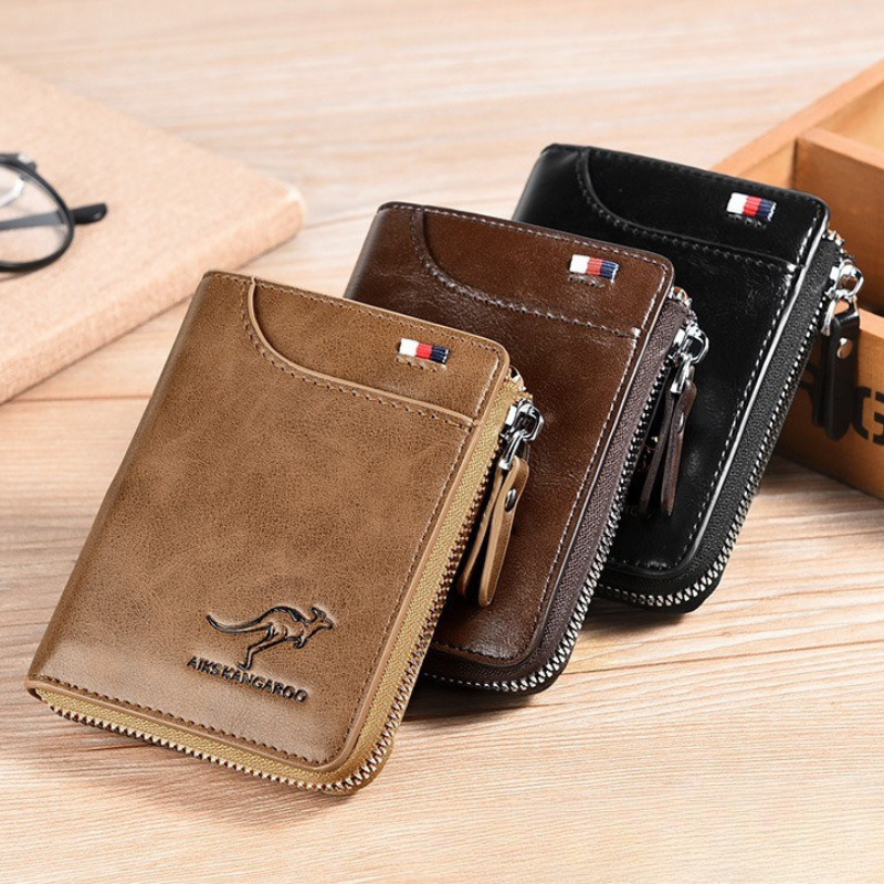 Avelena | WalletPro – Herren Echtes Leder RFID Diebstahlschutz Wallet