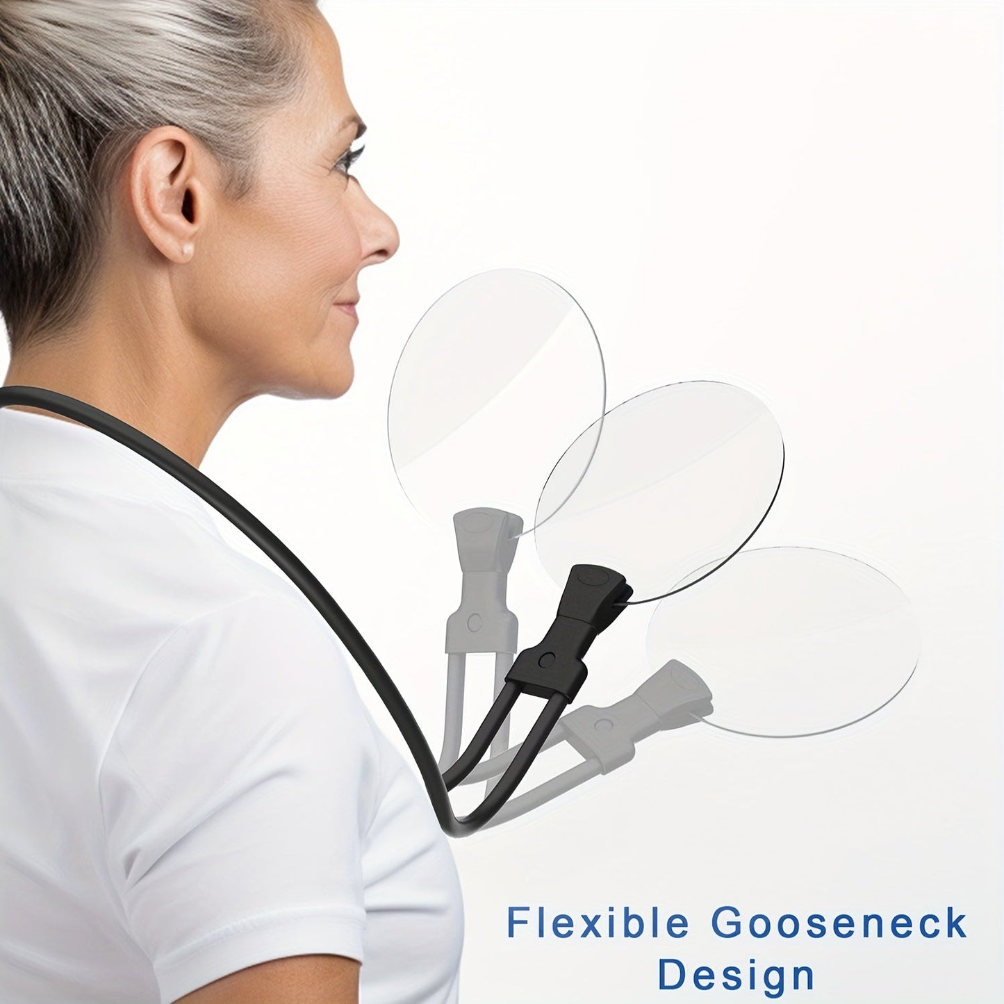 Avelena | 5X Vergrößerungsglas Pro – Hands-Free verstellbare Nackenlupe für Senioren und Menschen mit Sehschwäche – Perfekt zum Lesen, Nähen, Basteln und Prüfen
