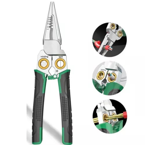 Avelena | 8 in 1 Drahtabzieher Twister zum Schneiden und Ziehen von Drähten, Kabelschneider, Spannungsprüferzange, 12V bis 250V unter Spannung